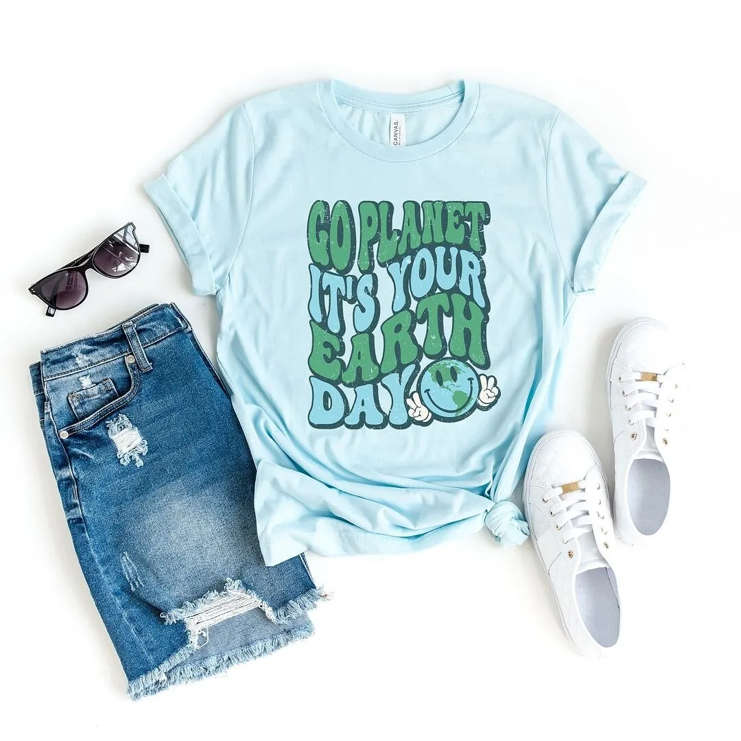 Go Planet Short Sleeve Crewnneck Tee sold by Zulily
