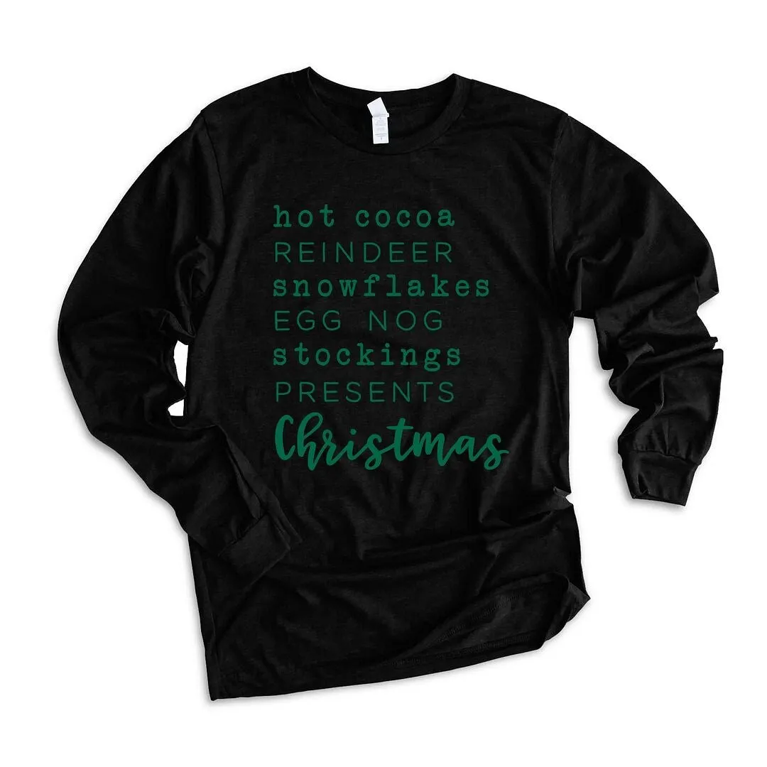Christmas Words Long Sleeve Tee sold by Zulily product image thumbnail 2
