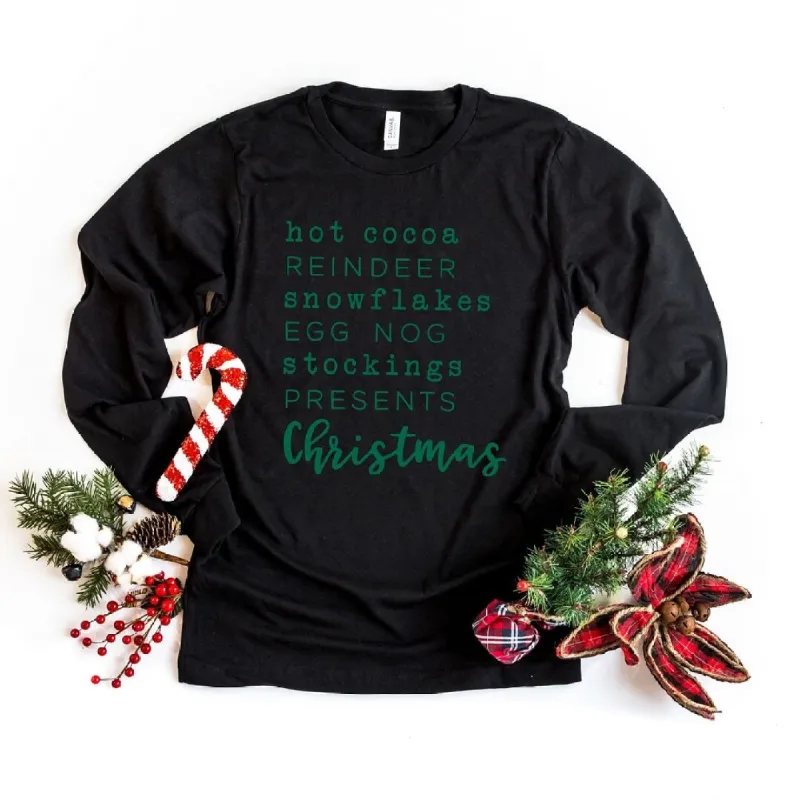 Christmas Words Long Sleeve Tee sold by Zulily
