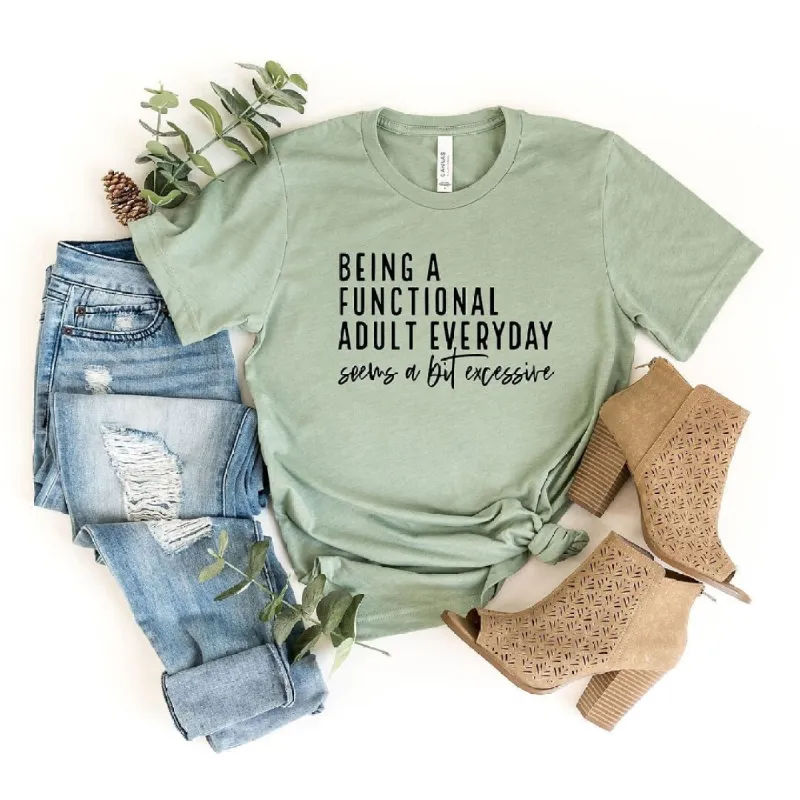 Functional Adult Short Sleeve Crewnneck Tee sold by Zulily