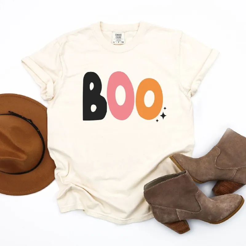 Boo Colorful Stars Garment Dyed Tee sold by Zulily