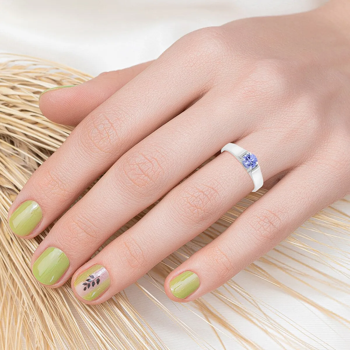 0.50CT Natural Tanzanite Sterling Silver Solitaire Ring sold by Zulily product image thumbnail 4