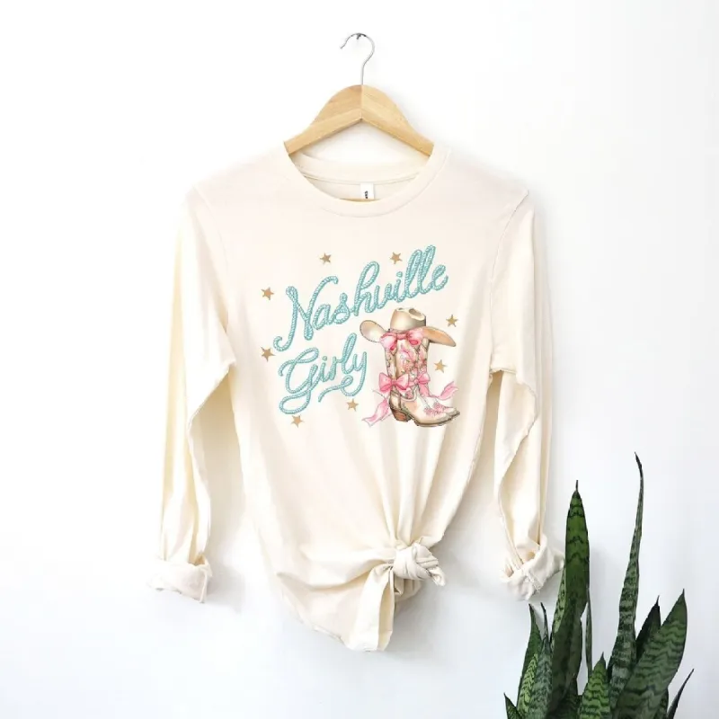 Coquette Nashville Girly Long Sleeve Tee sold by Zulily