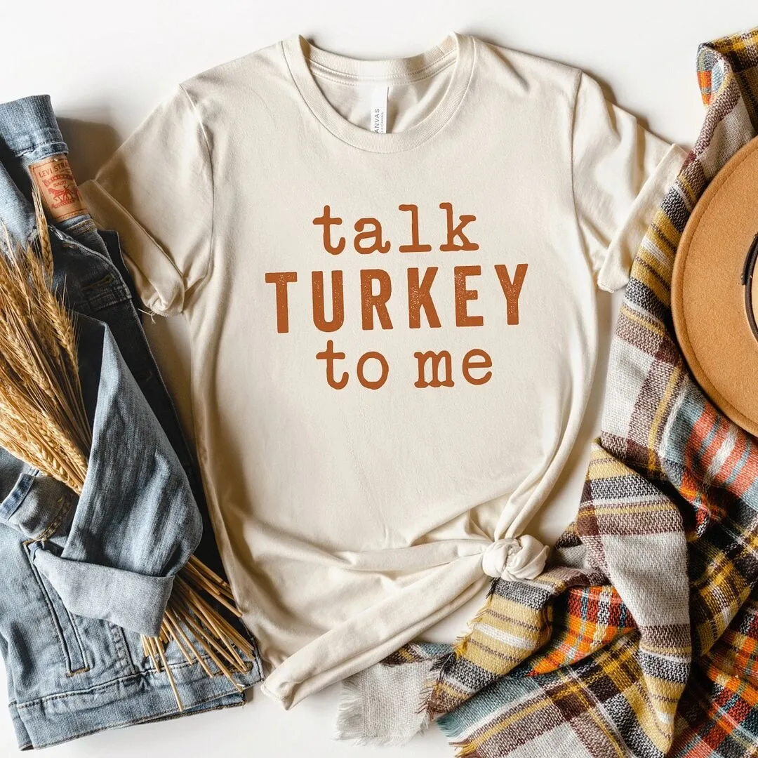 Talk Turkey To Me Short Sleeve Crewnneck Tee sold by Zulily