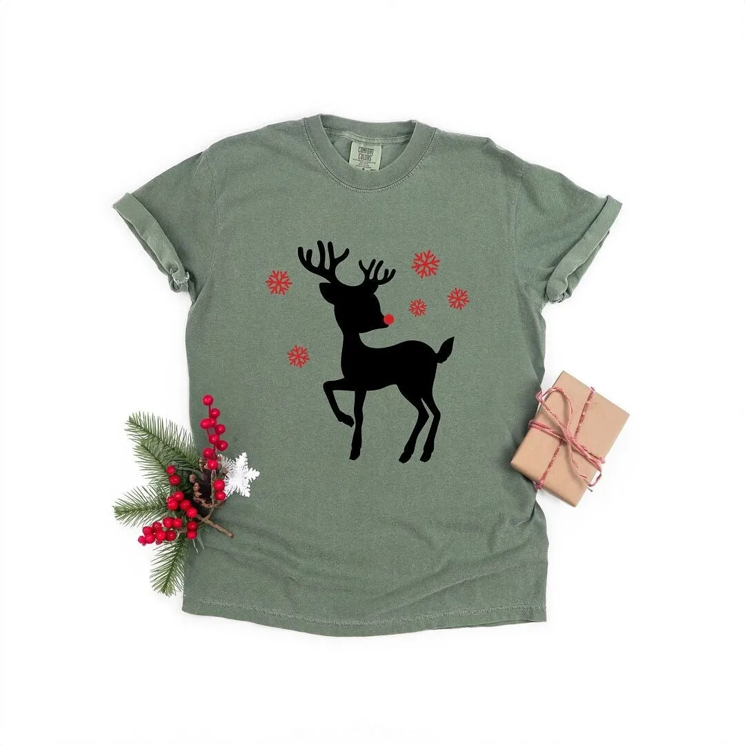 Rudolph Reindeer Garment Dyed Tee sold by Zulily product image thumbnail 5
