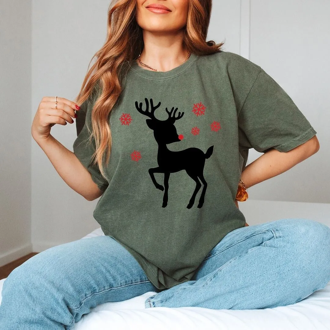 Rudolph Reindeer Garment Dyed Tee sold by Zulily product image thumbnail 2