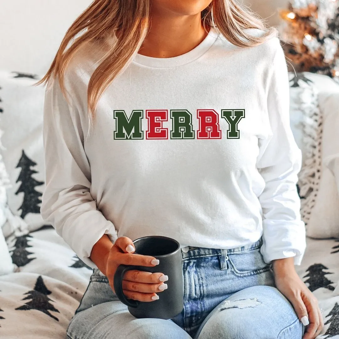 Merry Red and Green Bold Long Sleeve Tee sold by Zulily product image thumbnail 3