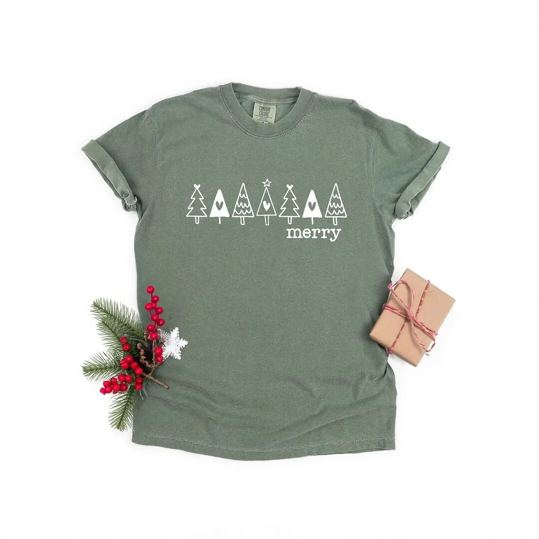 Merry Trees Garment Dyed Tee sold by Zulily