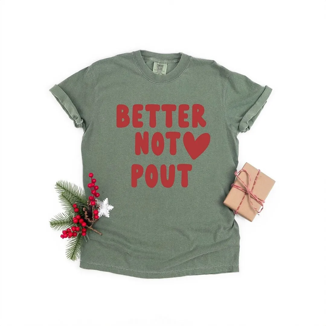 Better Not Pout Bold Heart Garment Dyed Tee sold by Zulily