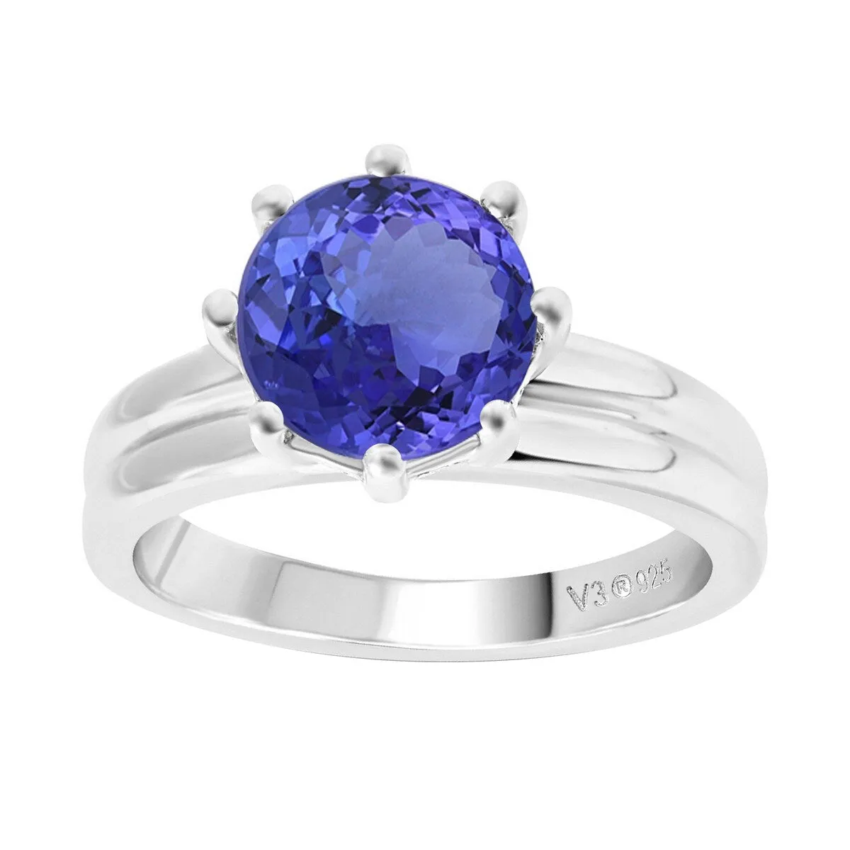 Natural Tanzanite Sterling Silver Solitaire Ring sold by Zulily product image thumbnail 2