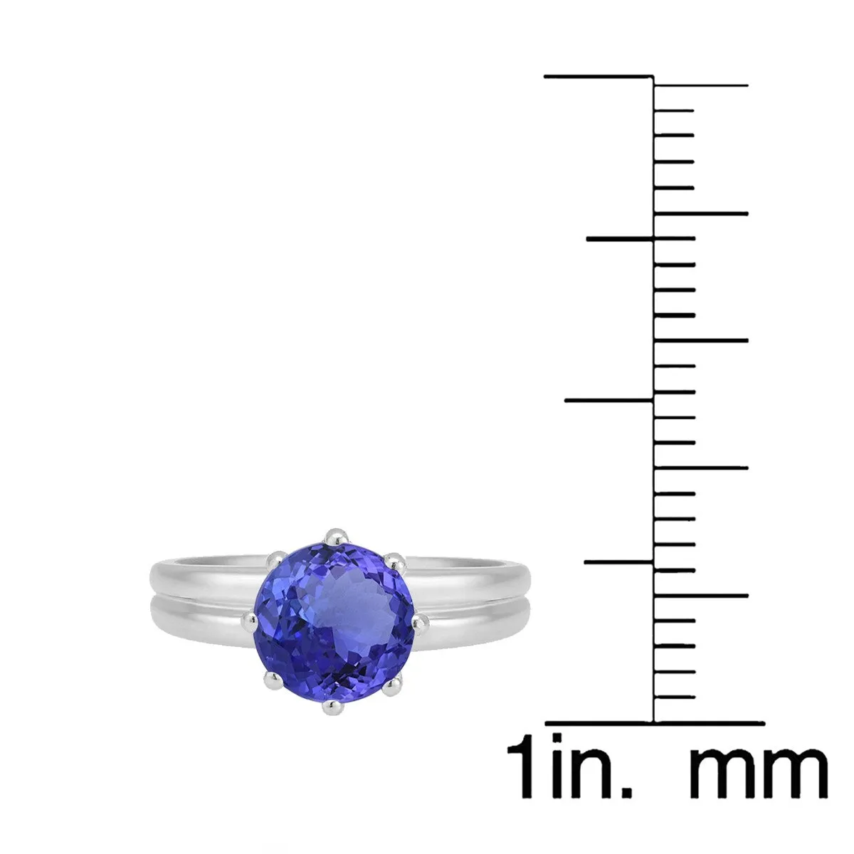 Natural Tanzanite Sterling Silver Solitaire Ring sold by Zulily product image thumbnail 3