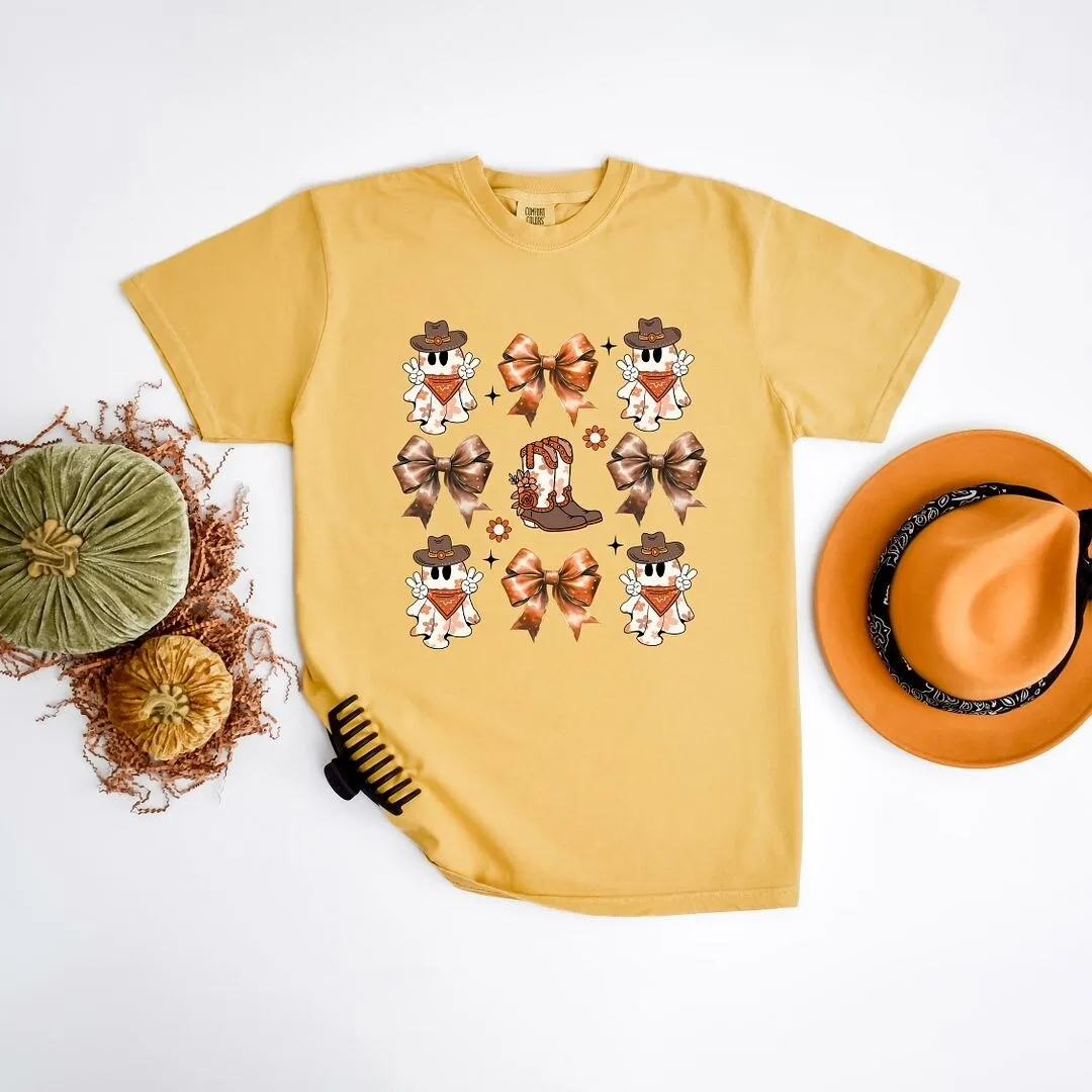 Coquette Cartoon Ghost And Boots Chart Garment Dyed Tee sold by Zulily