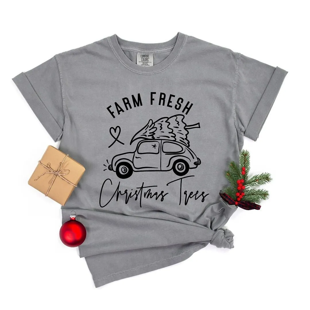 Farm Fresh Christmas Trees Car Garment Dyed Tee sold by Zulily