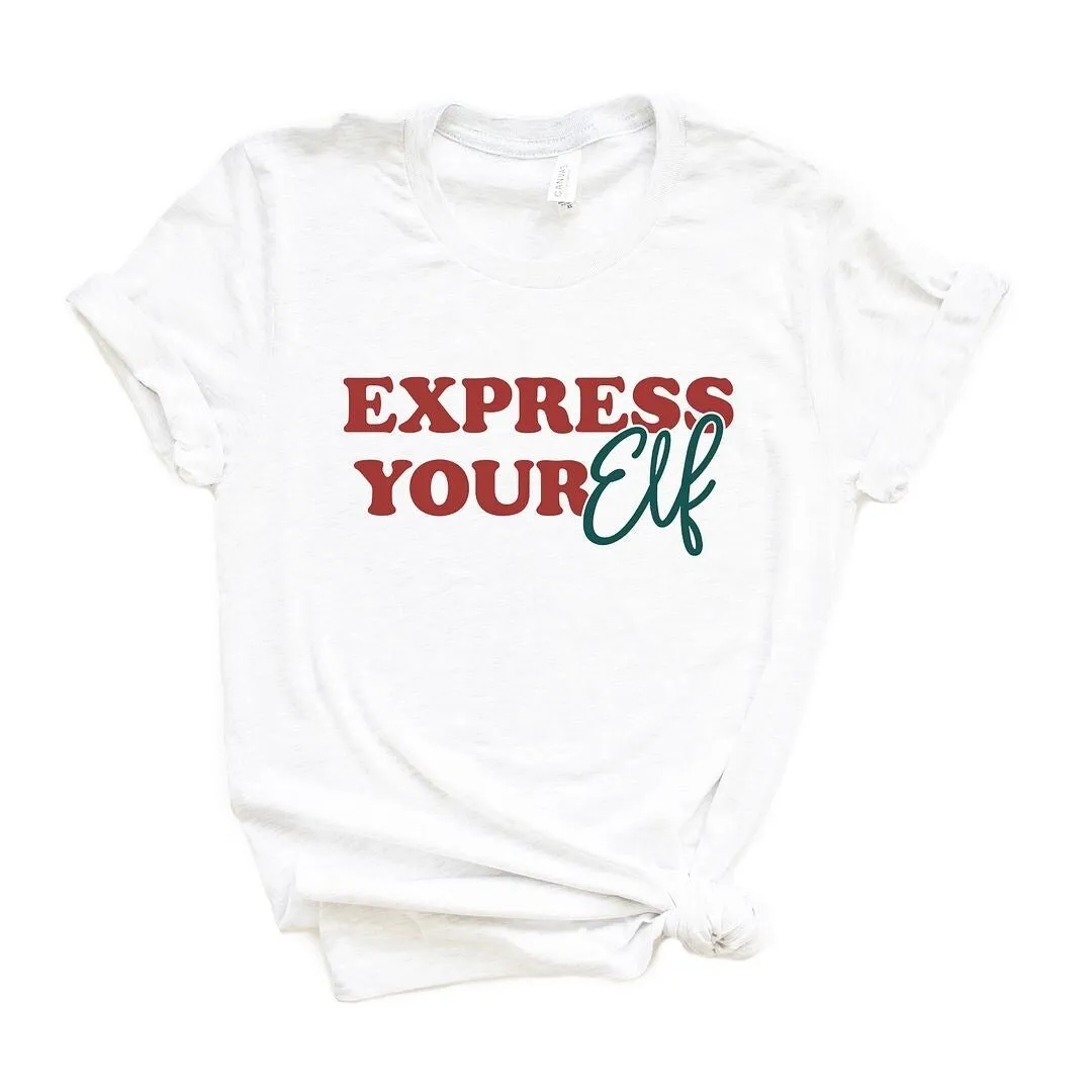 Express Your Elf Short Sleeve Crewnneck Tee sold by Zulily product image thumbnail 2