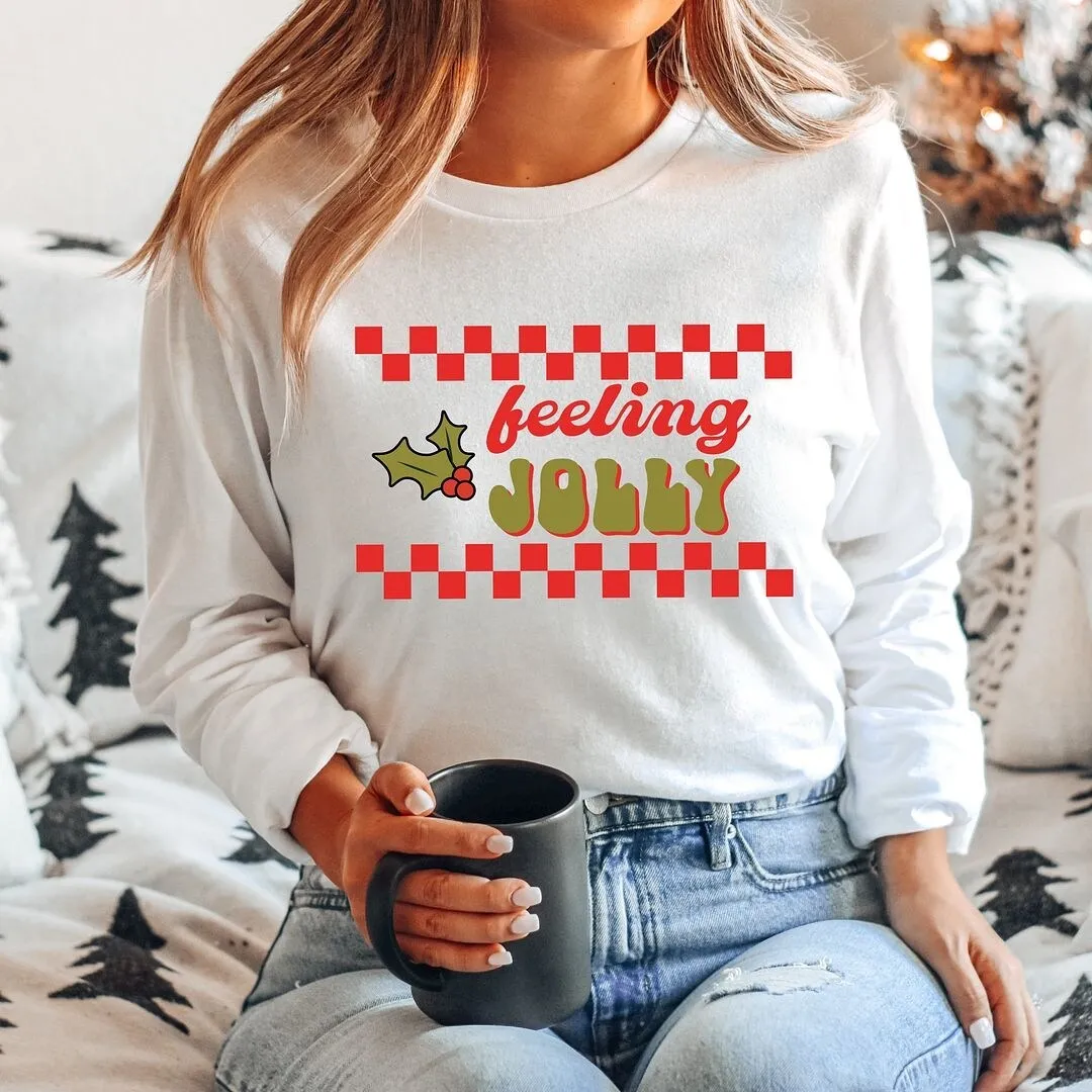 Feeling Jolly Checkered Long Sleeve Tee sold by Zulily product image thumbnail 3
