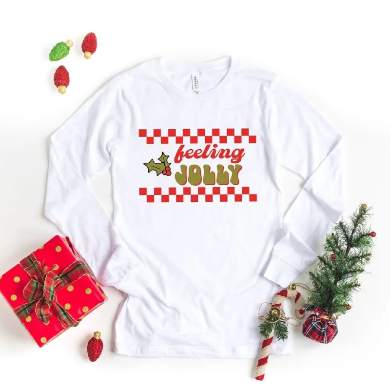 Feeling Jolly Checkered Long Sleeve Tee sold by Zulily