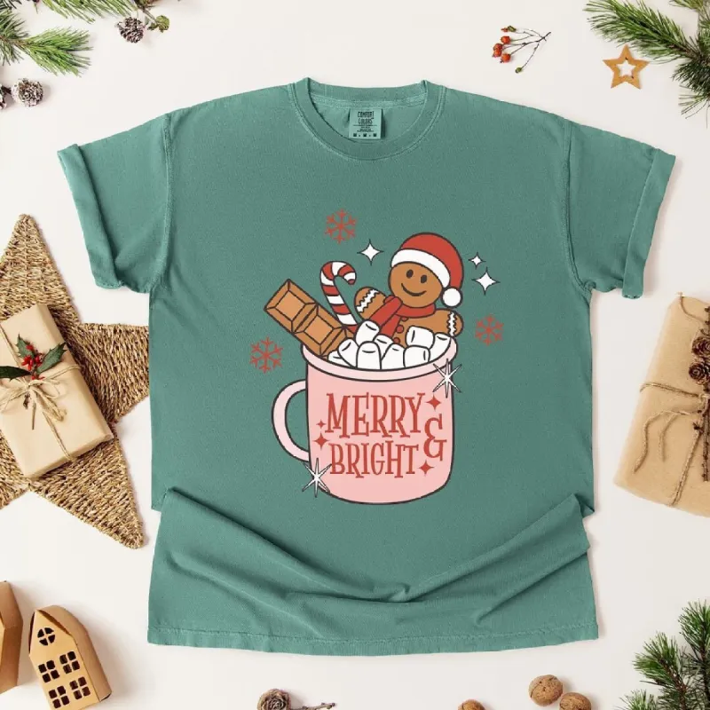 Merry And Bright Mug Garment Dyed Tee sold by Zulily