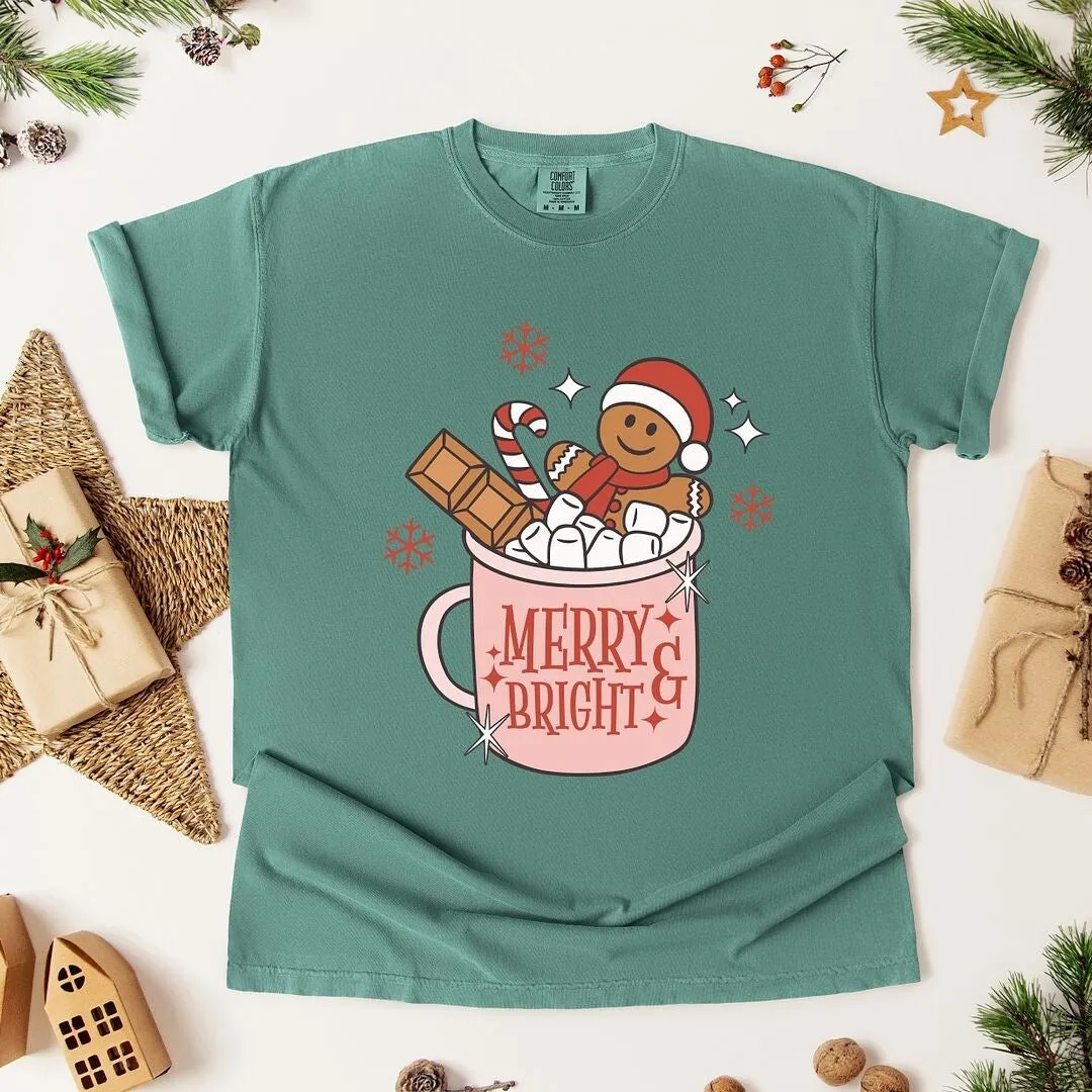Merry And Bright Mug Garment Dyed Tee sold by Zulily