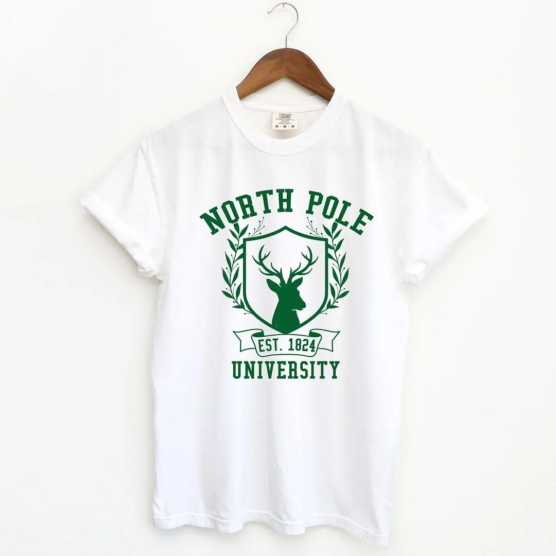 North Pole University Reindeer Garment Dyed Tee sold by Zulily product image thumbnail 2