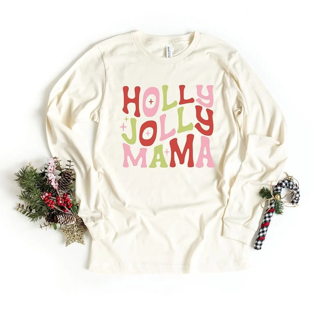 Holly Jolly Mama Colorful Long Sleeve Tee sold by Zulily