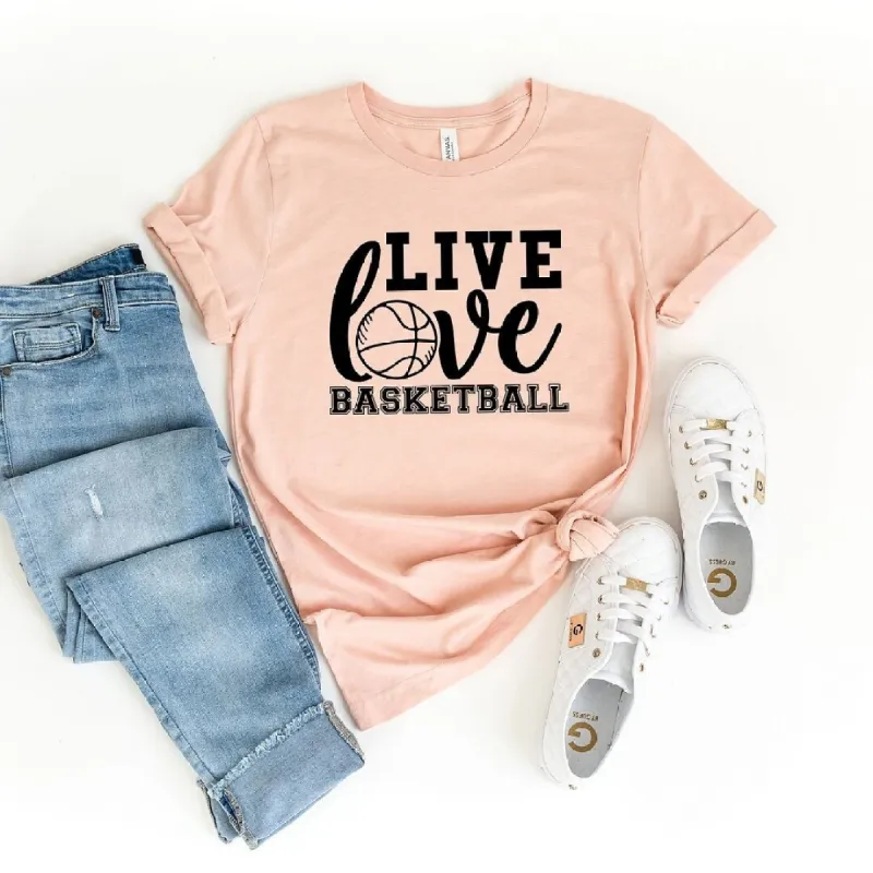 Live Love Basketball Short Sleeve Crewnneck Tee sold by Zulily