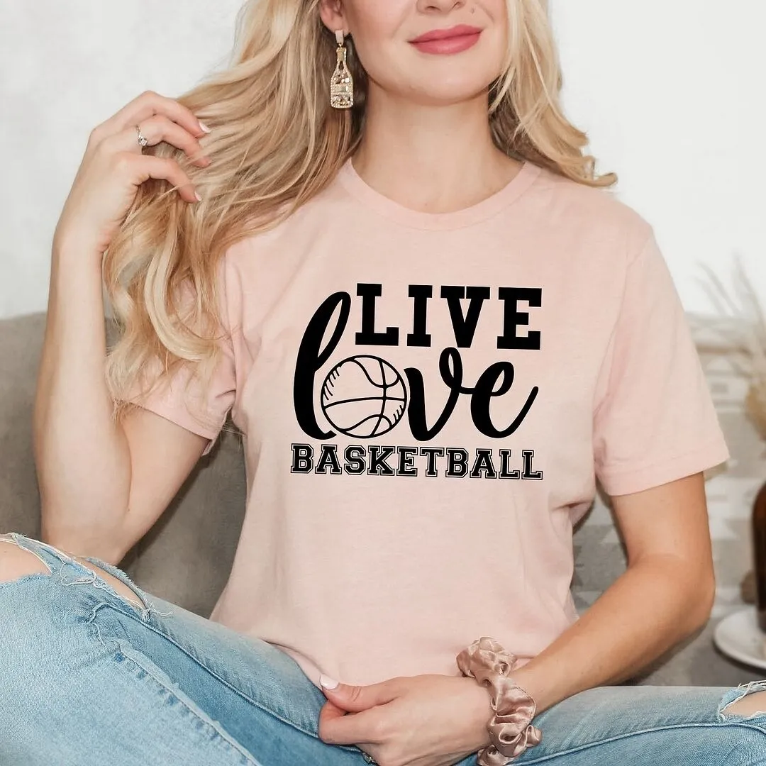 Live Love Basketball Short Sleeve Crewnneck Tee sold by Zulily product image thumbnail 3