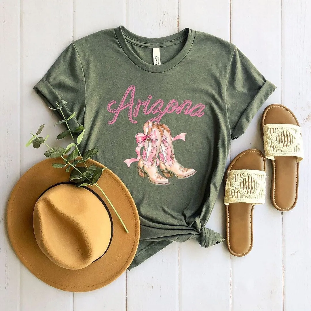 Coquette Arizona Cowgirl Boots Short Sleeve Crewnneck Tee sold by Zulily