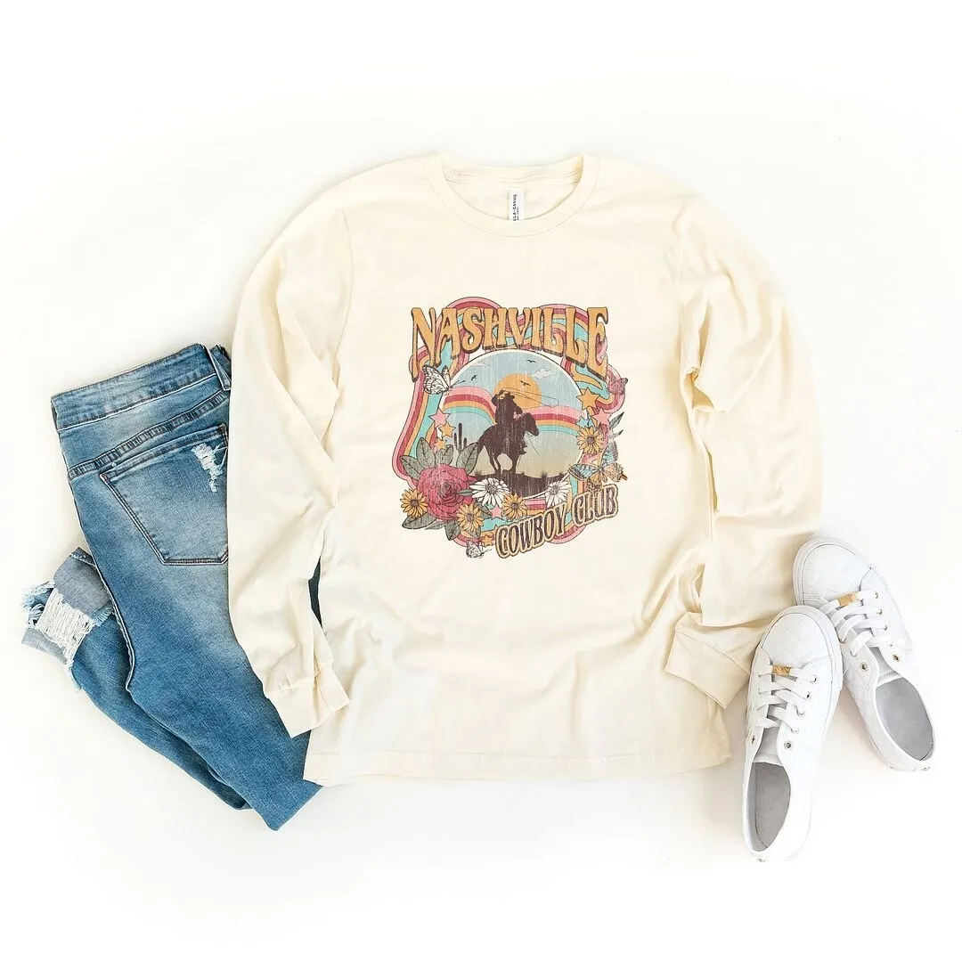Nashville Cowboy Club Long Sleeve Tee sold by Zulily