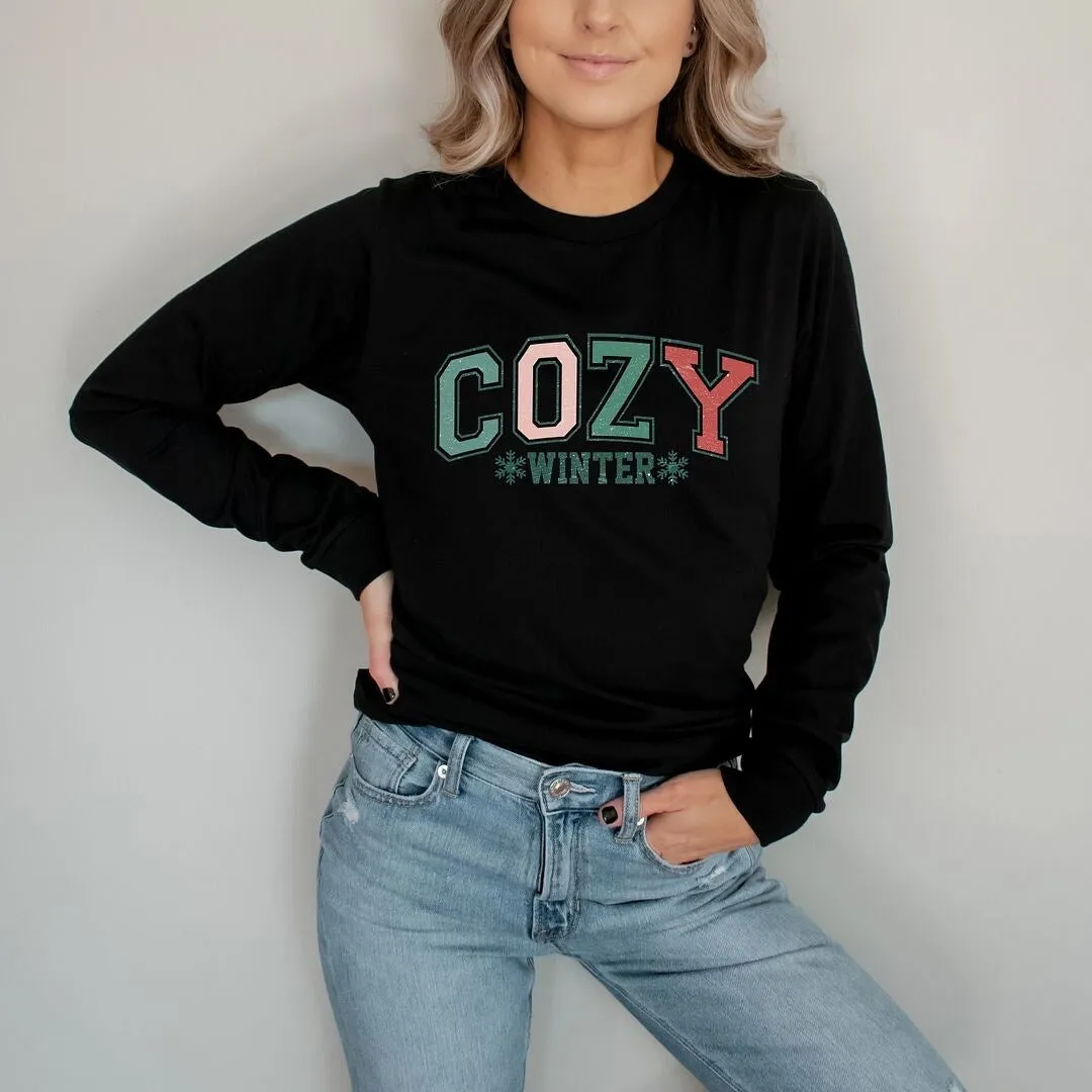 Cozy Winter Varsity Long Sleeve Tee sold by Zulily product image thumbnail 3