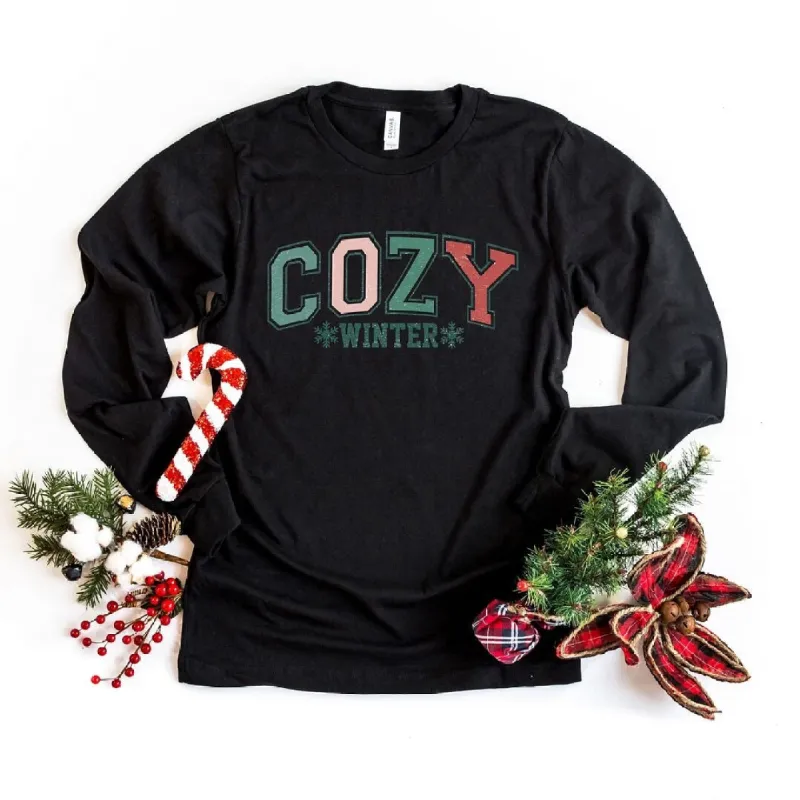 Cozy Winter Varsity Long Sleeve Tee sold by Zulily