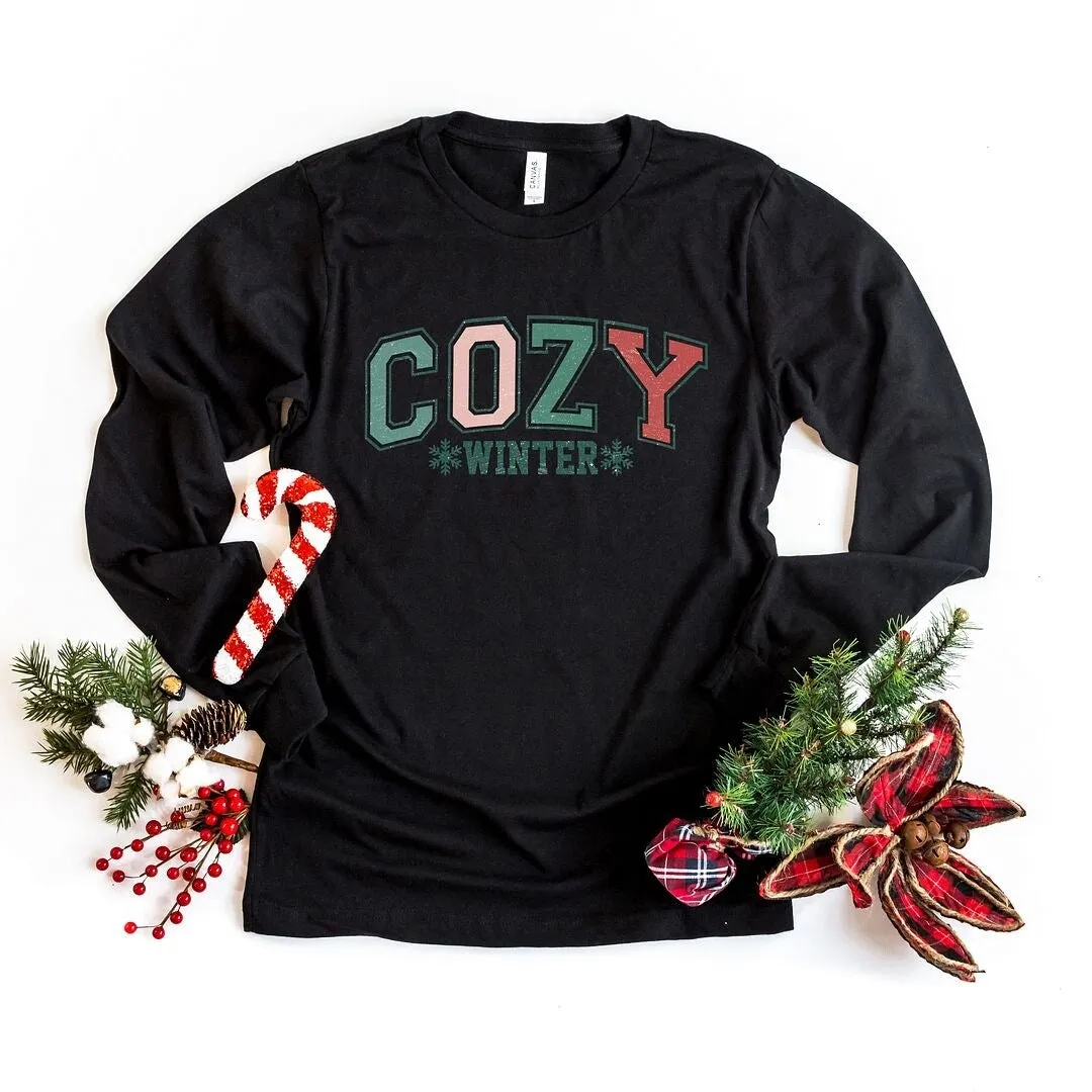 Cozy Winter Varsity Long Sleeve Tee sold by Zulily