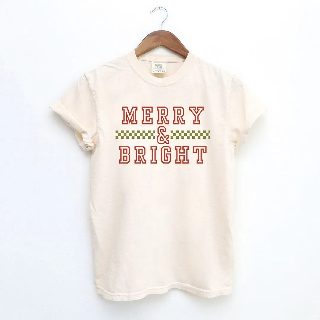 Merry And Bright Checkered Garment Dyed Tee sold by Zulily product image thumbnail 2