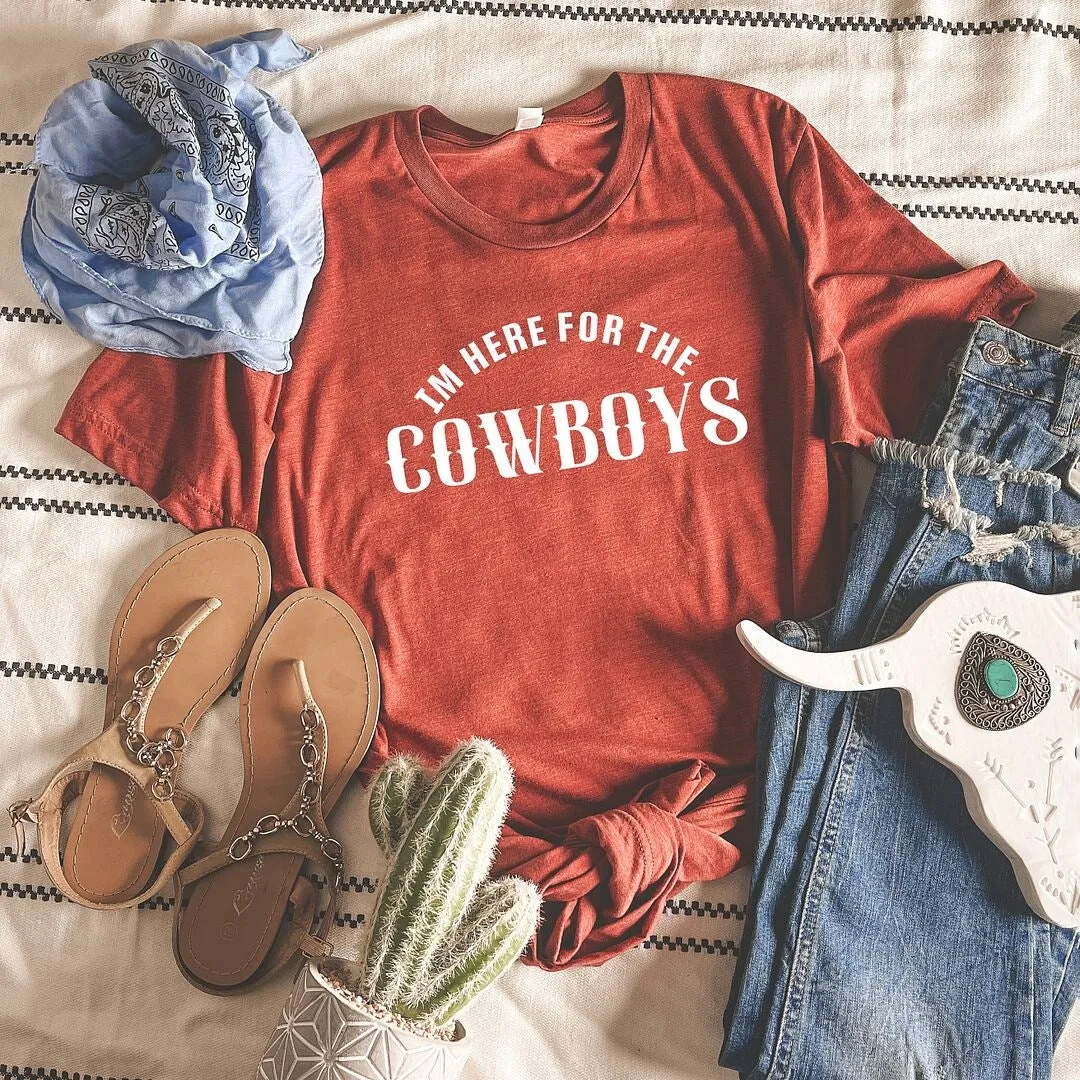 I'm Here For The Cowboys Short Sleeve Crewnneck Tee sold by Zulily