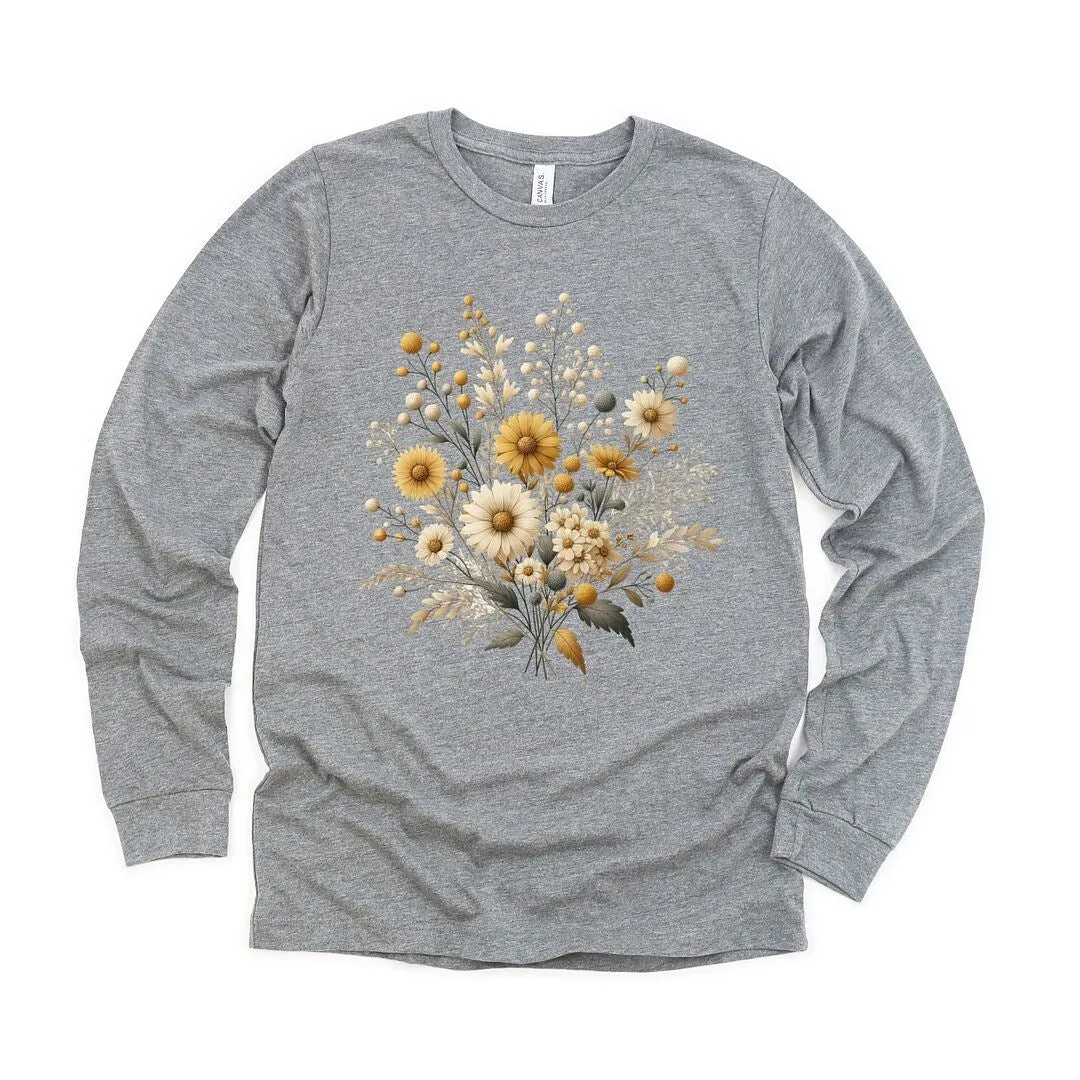 Cream and Gold Bouquet Long Sleeve Tee sold by Zulily product image thumbnail 2