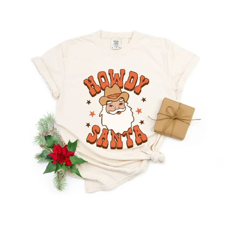 Retro Howdy Santa Garment Dyed Tee sold by Zulily