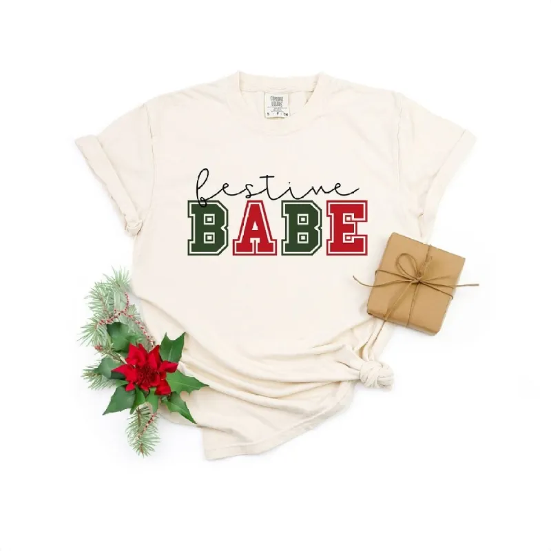 Festive Babe Garment Dyed Tee sold by Zulily