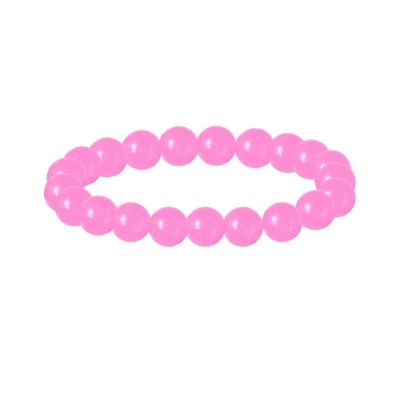 Pink Jade Beaded Stretch Bracelet sold by Zulily