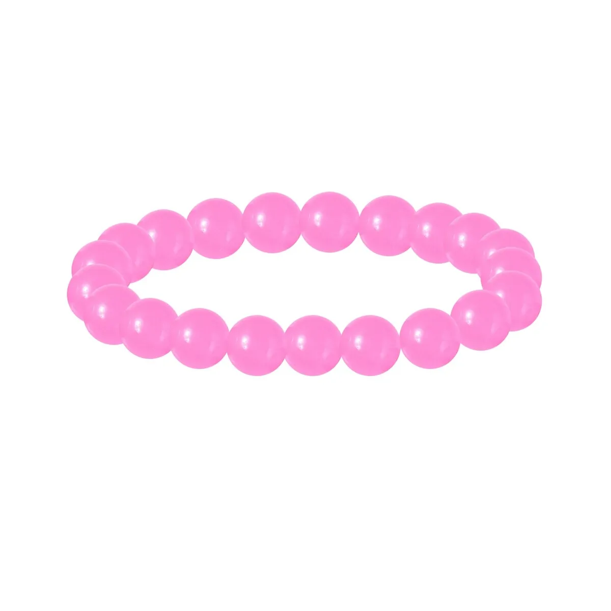 Pink Jade Beaded Stretch Bracelet sold by Zulily