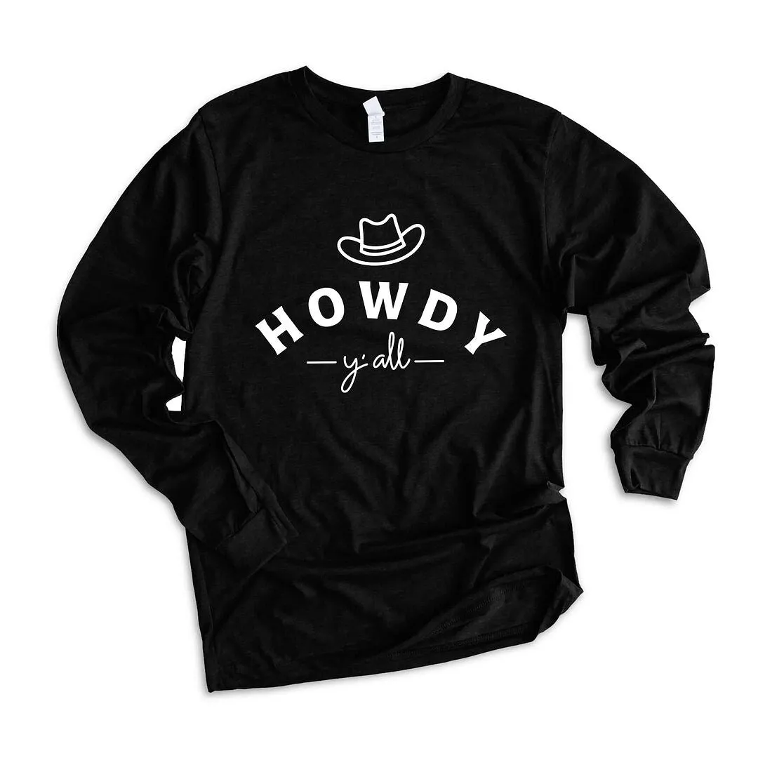 Howdy Y'all Hat Long Sleeve Tee sold by Zulily product image thumbnail 2
