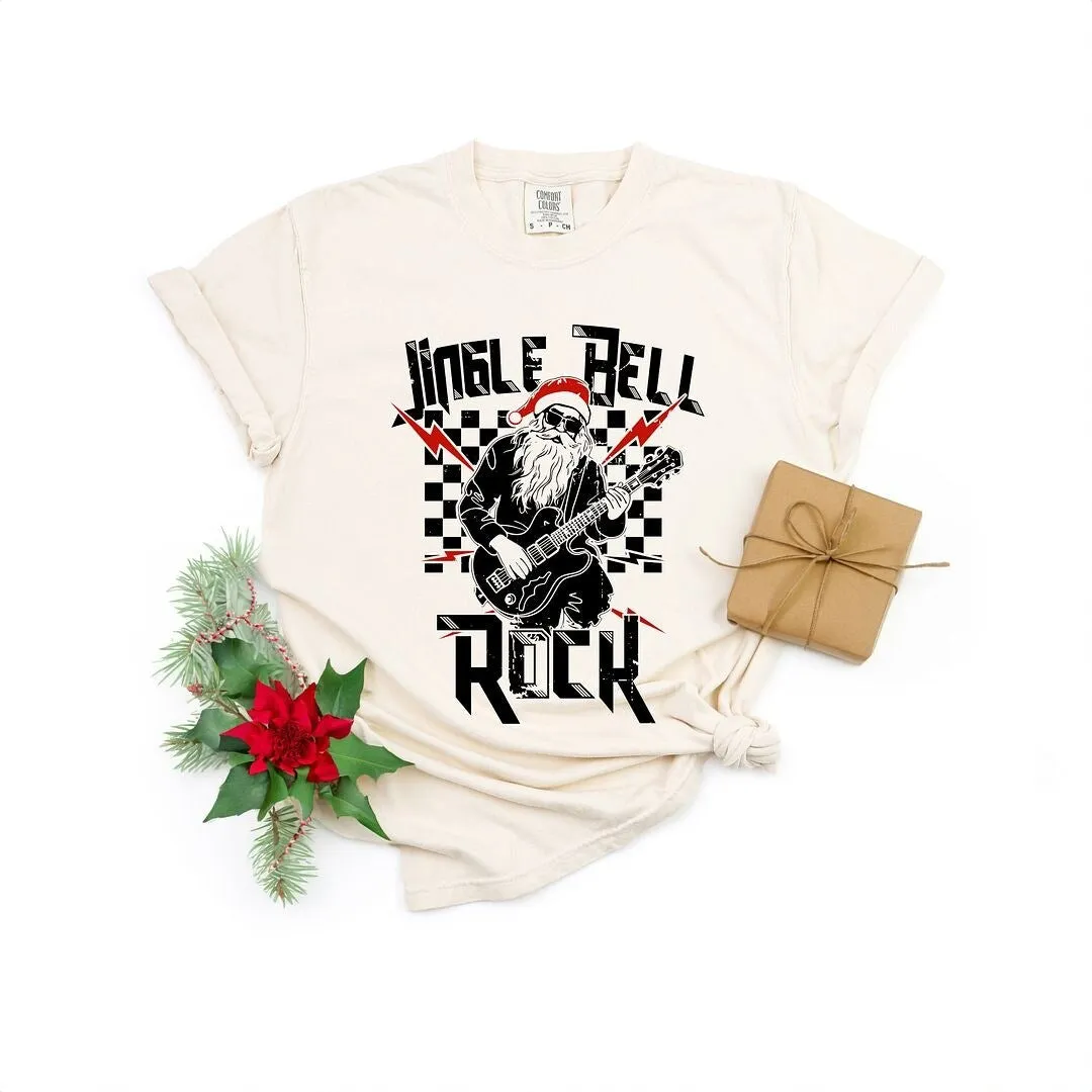 Jingle Bell Rock Santa Garment Dyed Tee sold by Zulily