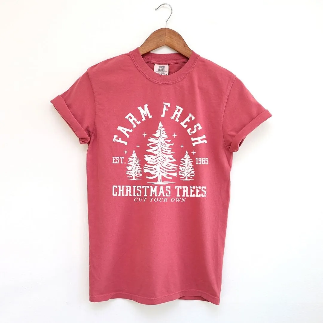 Farm Fresh Christmas Tree Stars Garment Dyed Tee sold by Zulily