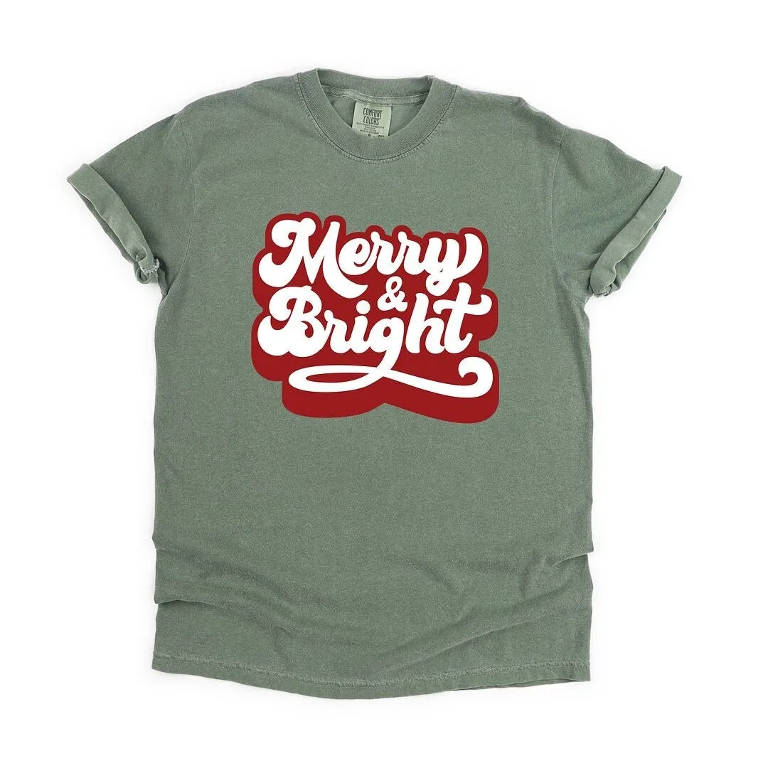 Retro Merry And Bright Garment Dyed Tee sold by Zulily product image thumbnail 2