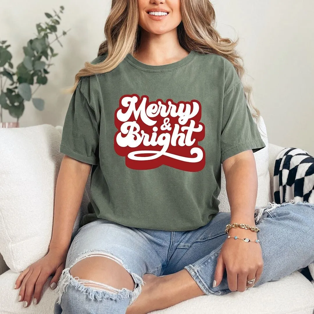 Retro Merry And Bright Garment Dyed Tee sold by Zulily product image thumbnail 3