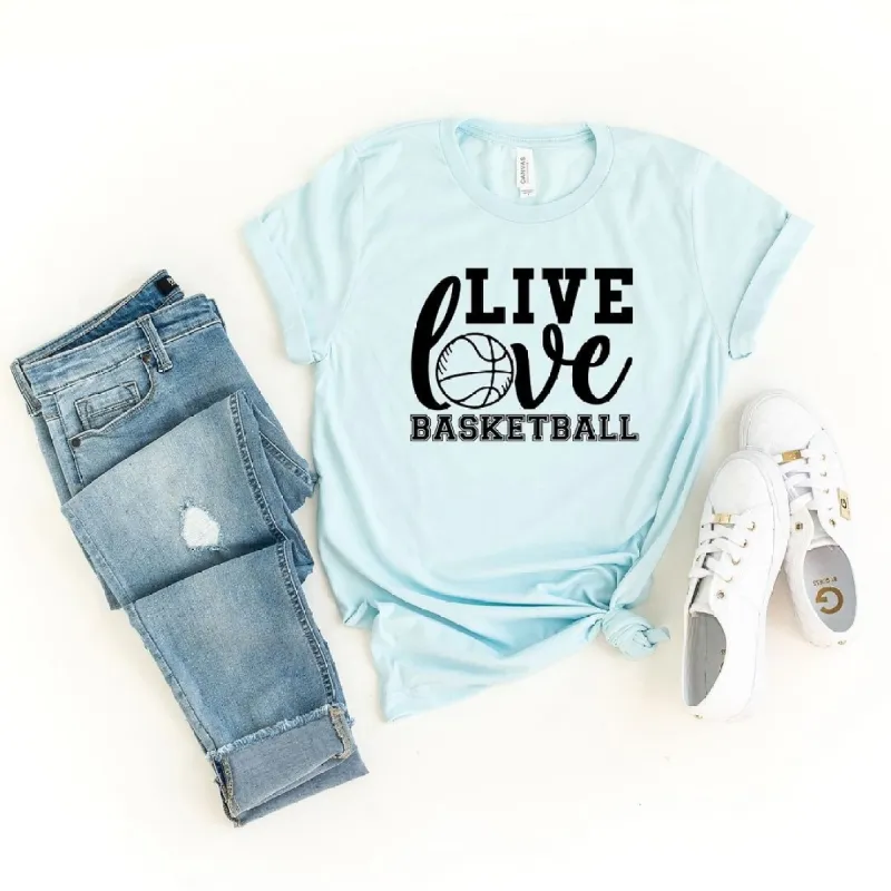 Live Love Basketball Short Sleeve Crewnneck Tee sold by Zulily