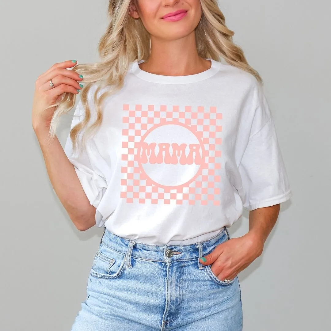 Checkered Mama Short Sleeve Crewnneck Tee sold by Zulily product image thumbnail 3