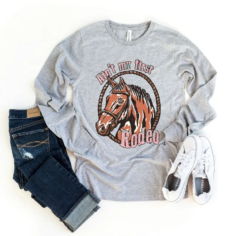 Ain't My First Rodeo Horse Long Sleeve Tee sold by Zulily