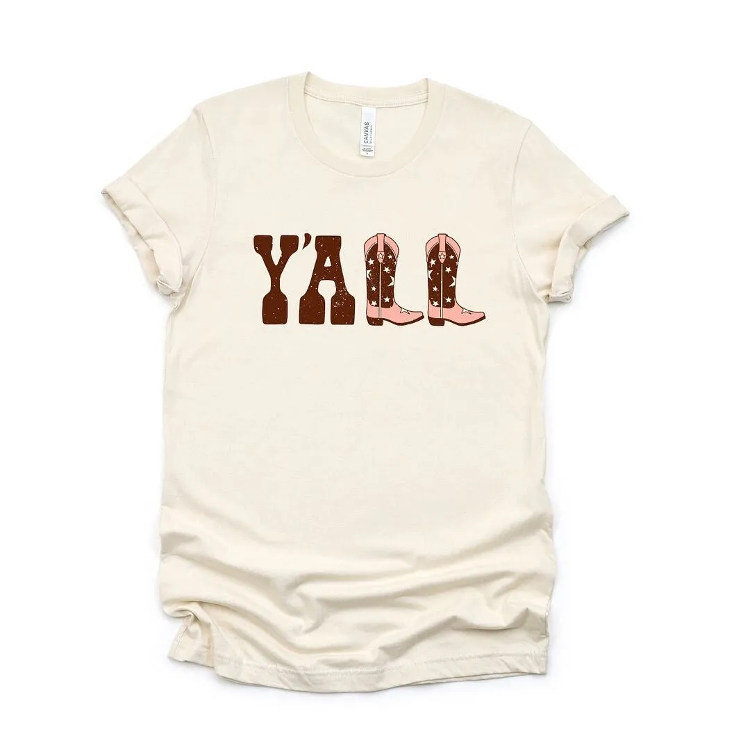 Y'all Boots Short Sleeve Crewnneck Tee sold by Zulily product image thumbnail 2