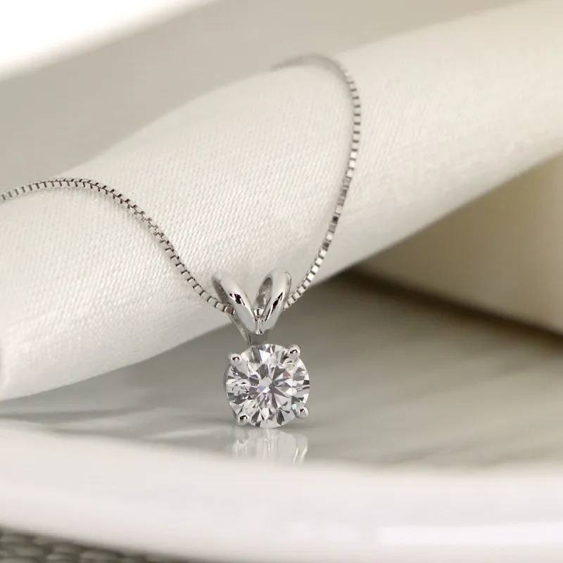RhythmRocks Sterling Silver Moissanite Solitaire Necklace Pendant 1.00 ct. tgw. sold by Zulily