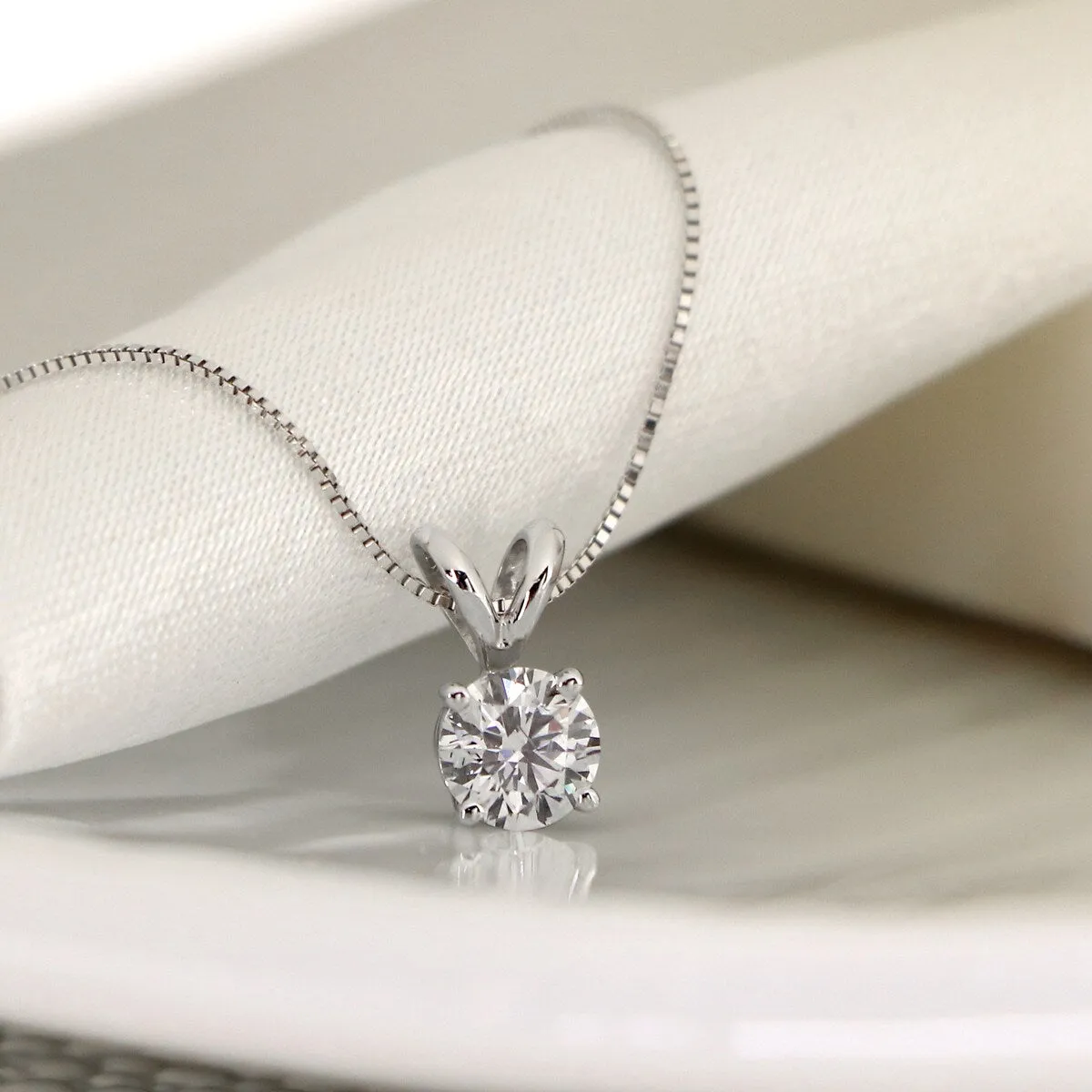 RhythmRocks Sterling Silver Moissanite Solitaire Necklace Pendant 1.00 ct. tgw. sold by Zulily
