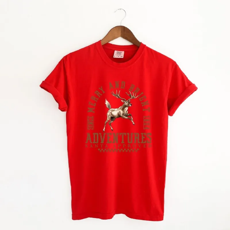 Merry And Bright Adventures Garment Dyed Tee sold by Zulily